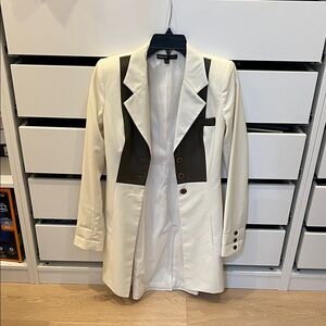 Elegant Cream and Black Women's Blazer